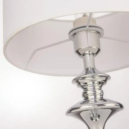Lampa stołowa biała E27 ABU DHABI - T01413CH-WH - Cosmo Light